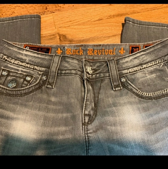 Rock Revival Destressed Jeans - Picture 2 of 12